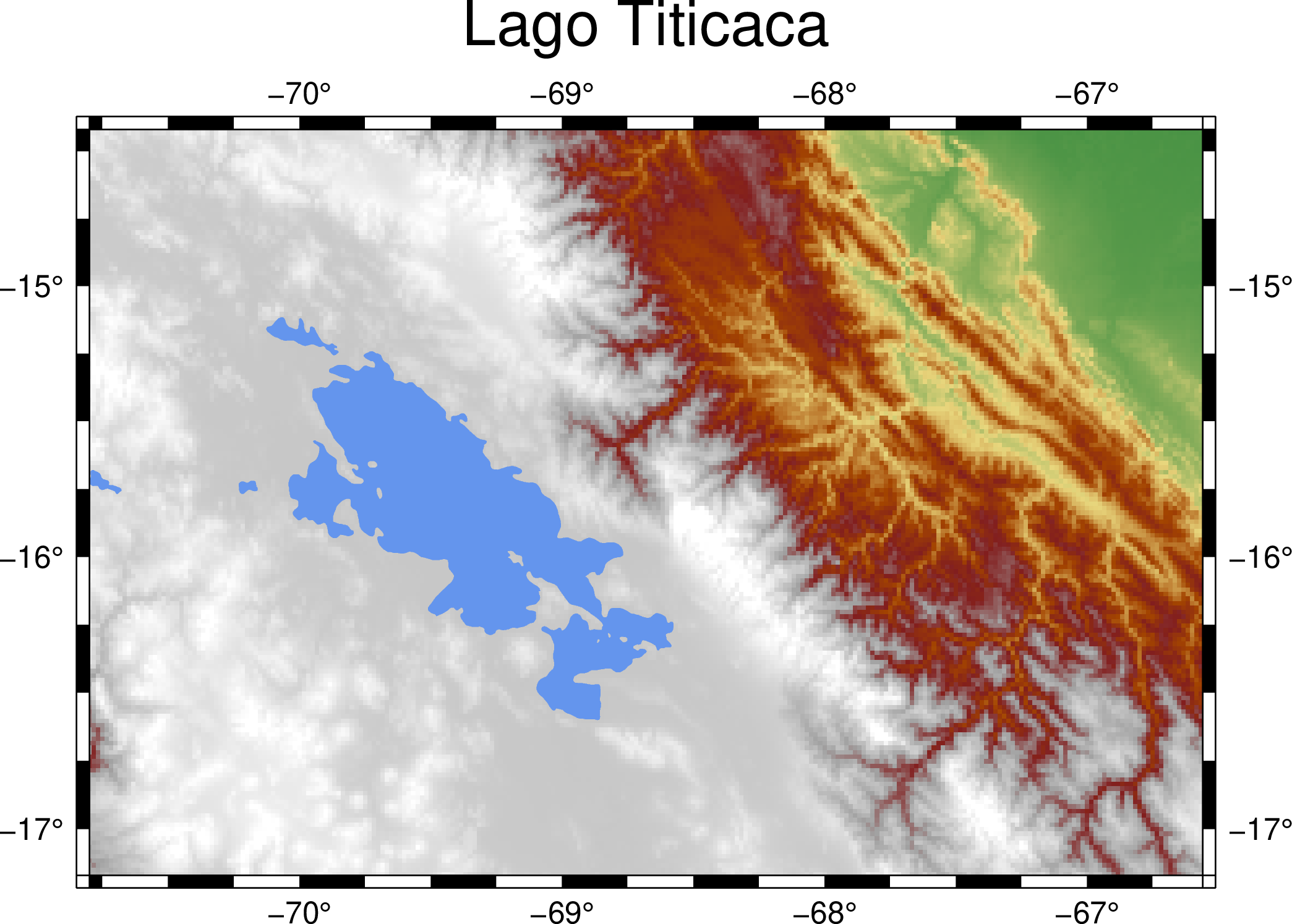 5. Color the Topography — GMT Tutorials v1.2